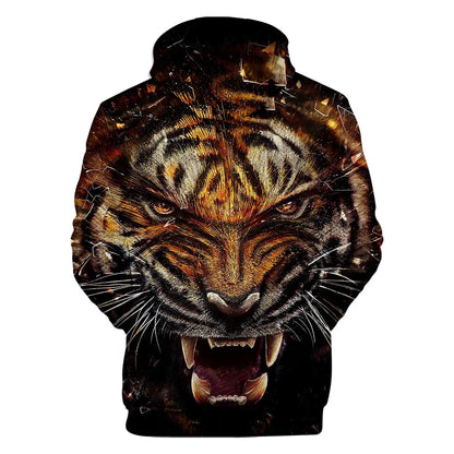 Classic Dolphins tigers wolves galloping horses animal 3D Print Hoodies Long Sleeve Sweatshirts Adult/Child Casual Pullovers