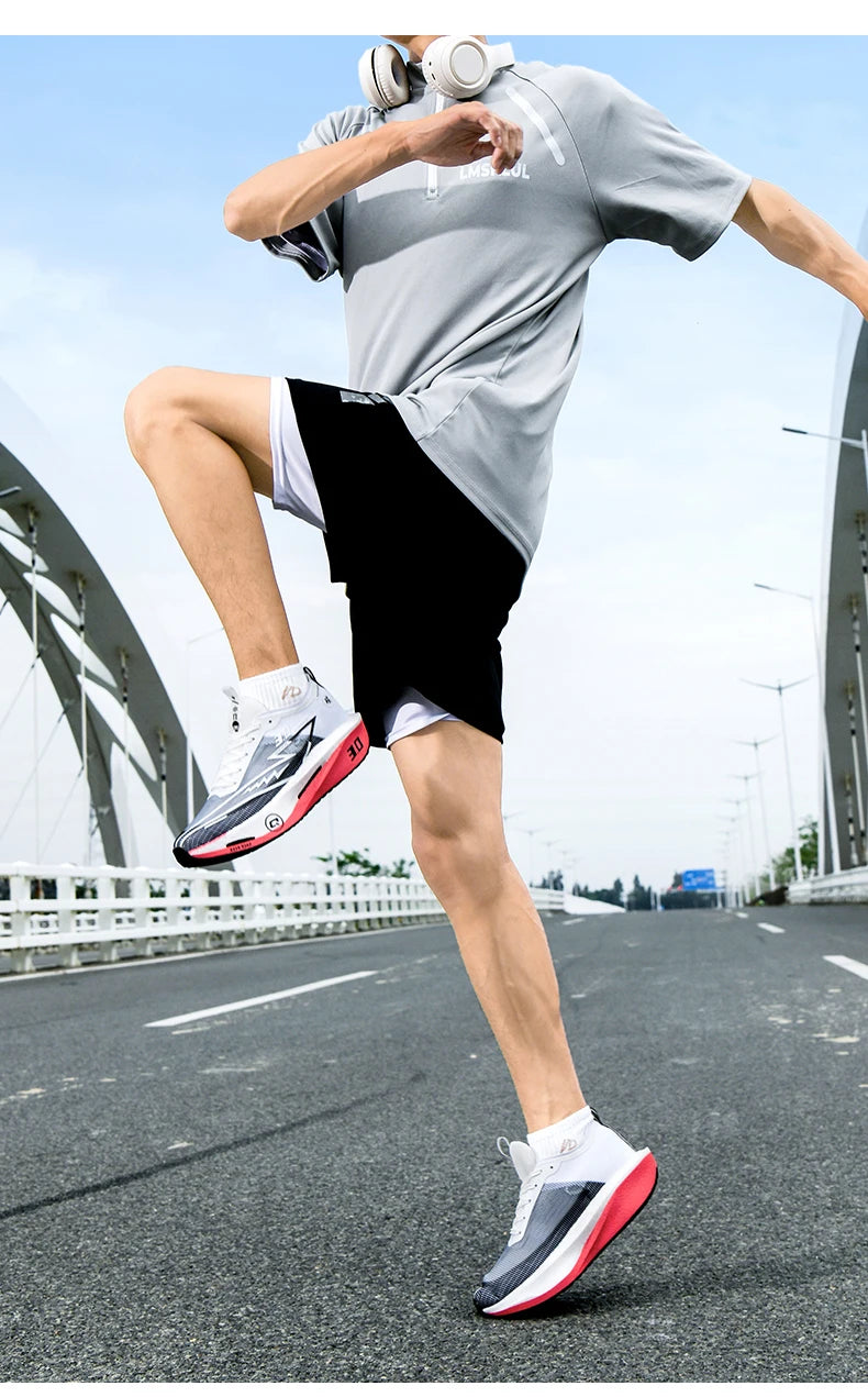 Air Running Shoes Men Sports Marathon Carbon Plate Breathable Lightweight Women Comfortable Athletic Leisure Sneakers Soft Sole