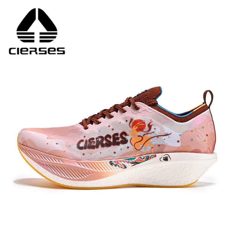 CIERSES Carbon fiber plate Marathon Running Racing Shoes  Men Professional Stable Support Shock-relief Rebbound Training shoes
