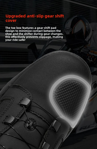 Motorcycle Boots Men Biker Shoes Moto Sneaker Microfiber Leather Adventure Motocross Shoes Anti-slip Motorcycle Equipment