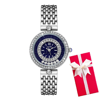 Women Bracelet Watches Silver Top Brand Luxury Ladies Wrist Watches Female Clock Full Steel Quartz Watches Elegant Fashion