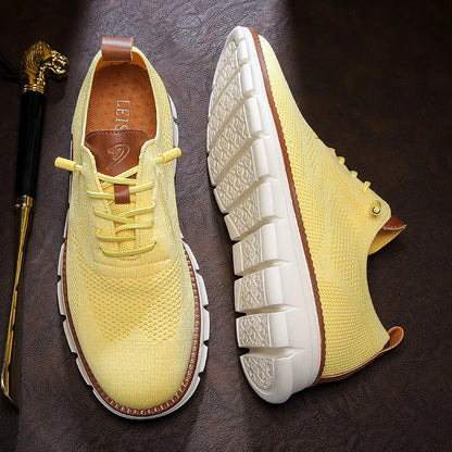 New men's large-sized casual shoes - Fly-Weave mesh breathable sports shoes, lightweight and slip-resistant men's shoes