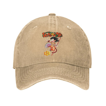 Produit gaming premium Fraquane, Goku and the Dragon Ball Z Men Women Baseball Cap Distressed Washed Caps Hat Casual Outdoor Activities Adjustable Snapback Cap, équipement gamer