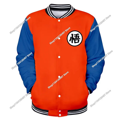 Dragon Ball Streetwear Baseball Uniform for Man Women Son Goku Adults Costumes Jackets Spring Fall Coat Cardigan Sweatshirt Gift