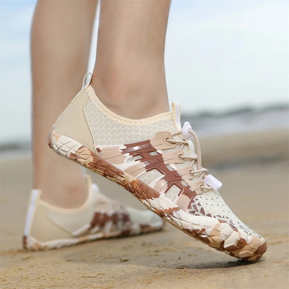 Men Women Water shoes Upstream Wading Swimming Barefoot Five Fingers Aqua Shoes Colorful Beach Seaside Light Unisex Sneakers New