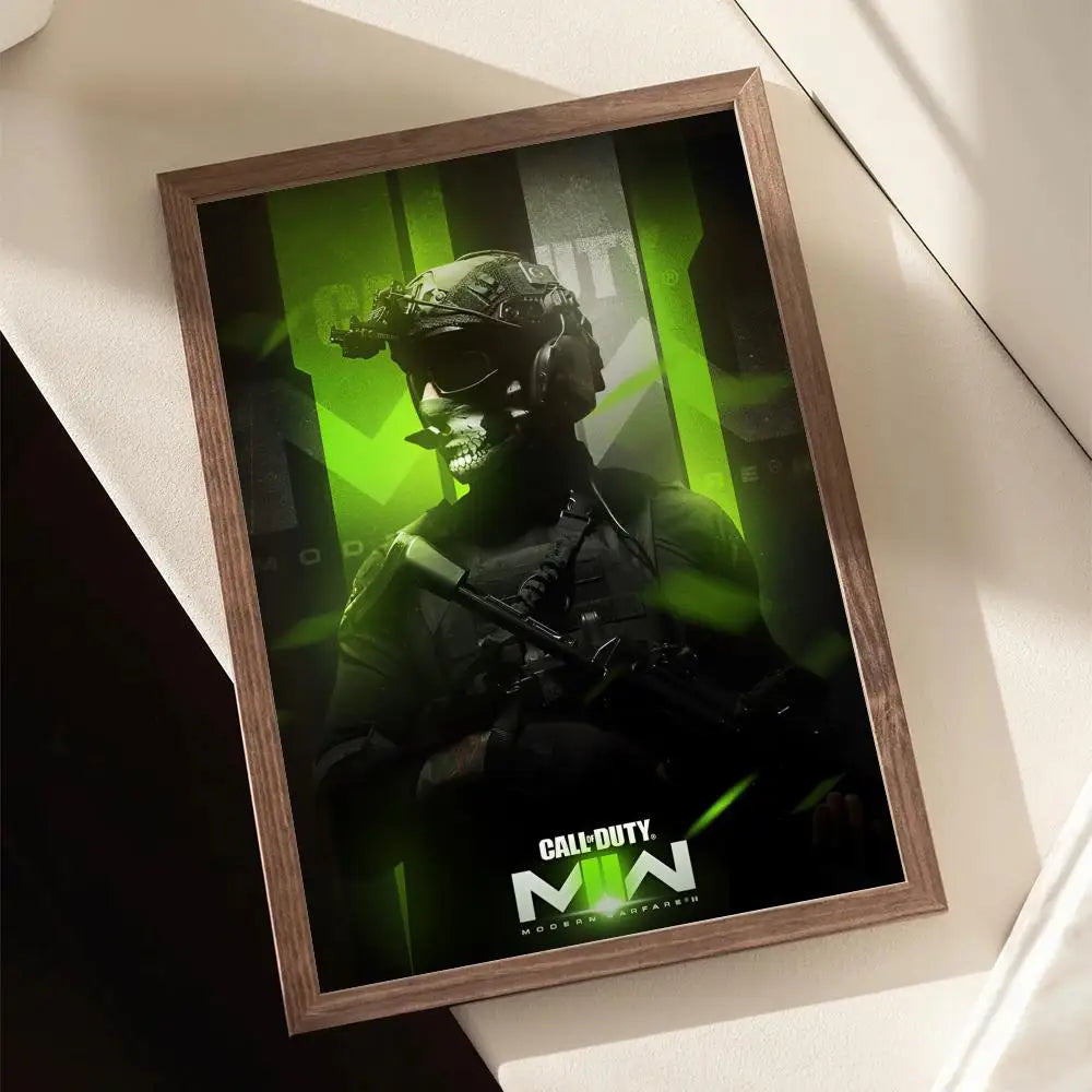 Самозалепващи се стенни стикери Call of D-DUTY с геймърски постер, HD стенен декор за спалня, дневна, домашна декорация и подарък