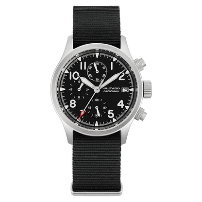 Militado ML1868KF Quartz Watch VK67 Chronograph Movement Military 3 Dial Vintage Watch 100m Waterproof Sapphire Crystal Watches