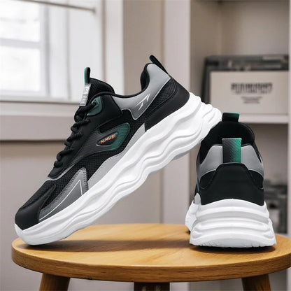 High Quality Casual Leather Shoes for Men 2026 New Autumn Lightweight Outdoor Shoes Fashion Thick Bottom Antiskid Walking Shoes