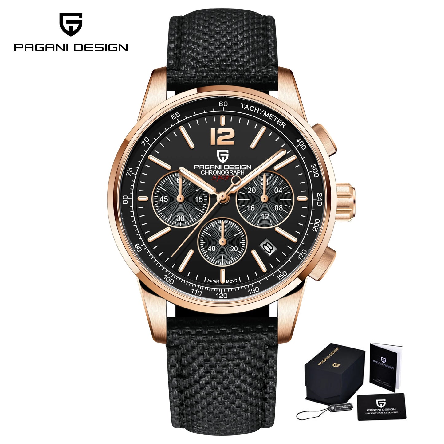 Pagani Design VK63 Fashion Men's Quartz Watches 41MM Top Sapphire Waterproof Sport 10 Bar Watch for men reloj hombre