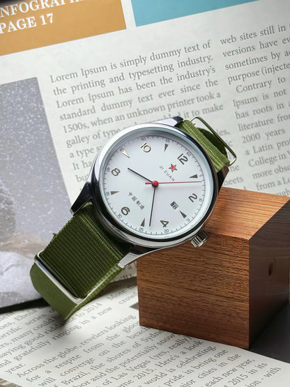 New 1963 Men's Pilot Watch 41mm Retro Gold Classic Sweep Second Stainless Steel Leather Strap Sport Fashion Men's Watch