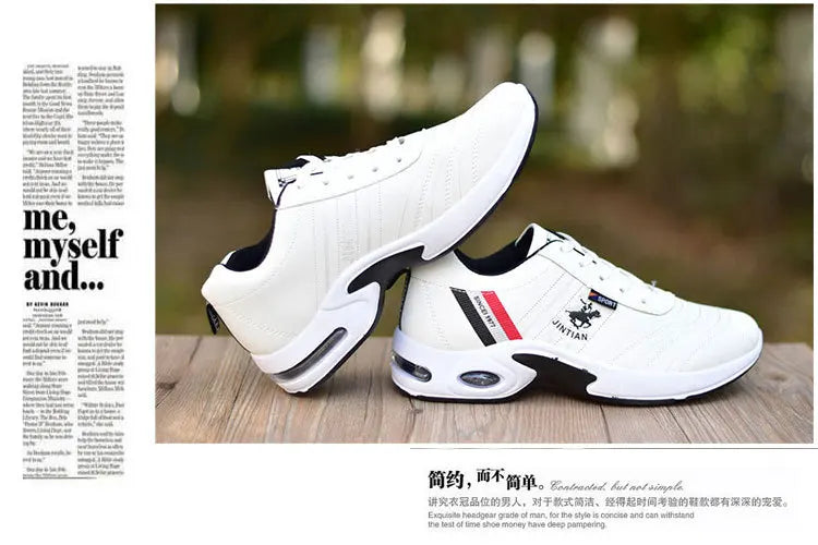 Baskets en cuir pour homme Chaussures décontractées et polyvalentes Chaussures de course d'extérieur antidérapantes Chaussures de skate tendance pour homme Zapatos Homme