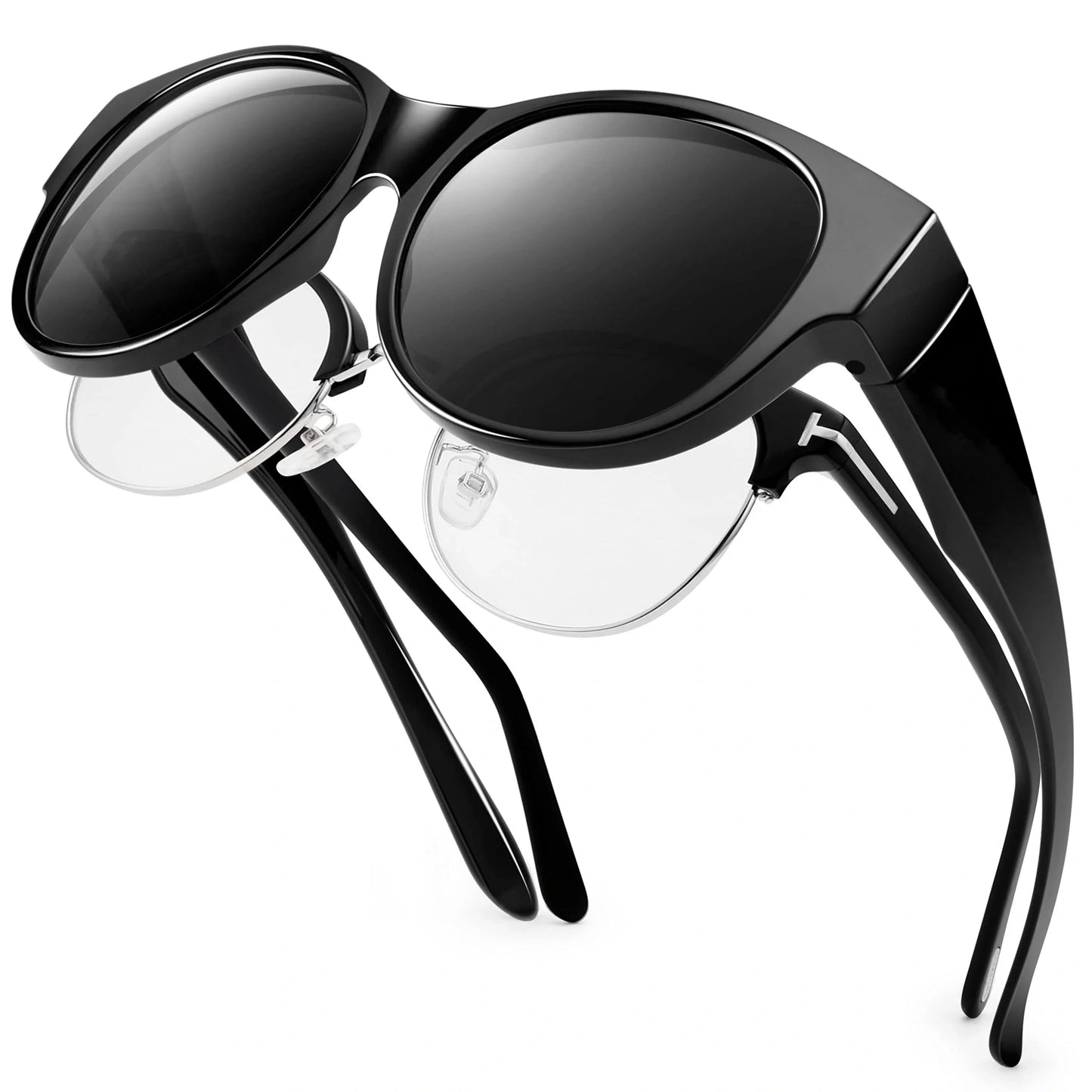 Polarized Sunglasses Fit Over Glasses, Sunglasses for Women to Go Over Glasses Lightweight-SG0179