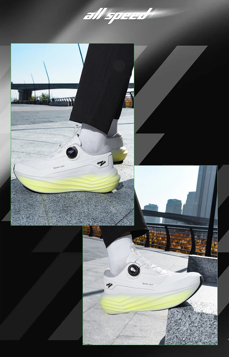 Men's High Platform Running Shoes | Breathable Mesh Athletic Sneakers | Rotating Buckle Quick Wear Casual Walking Shoes