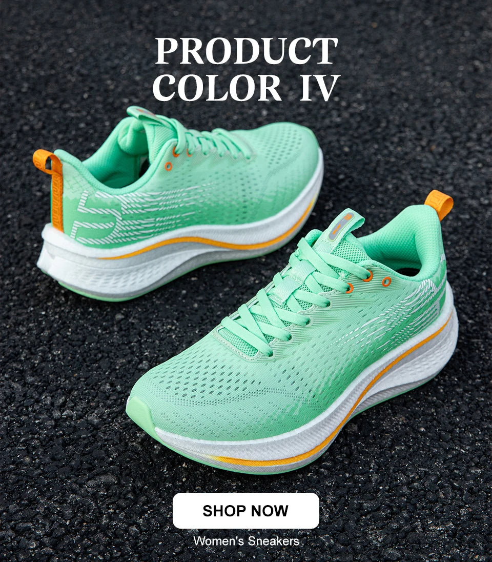 Baasploa Women Professional Running Shoes Outdoor Carbon Plate Non Slip Sports Shoes Female Casual Breathable Jogging Sneakers