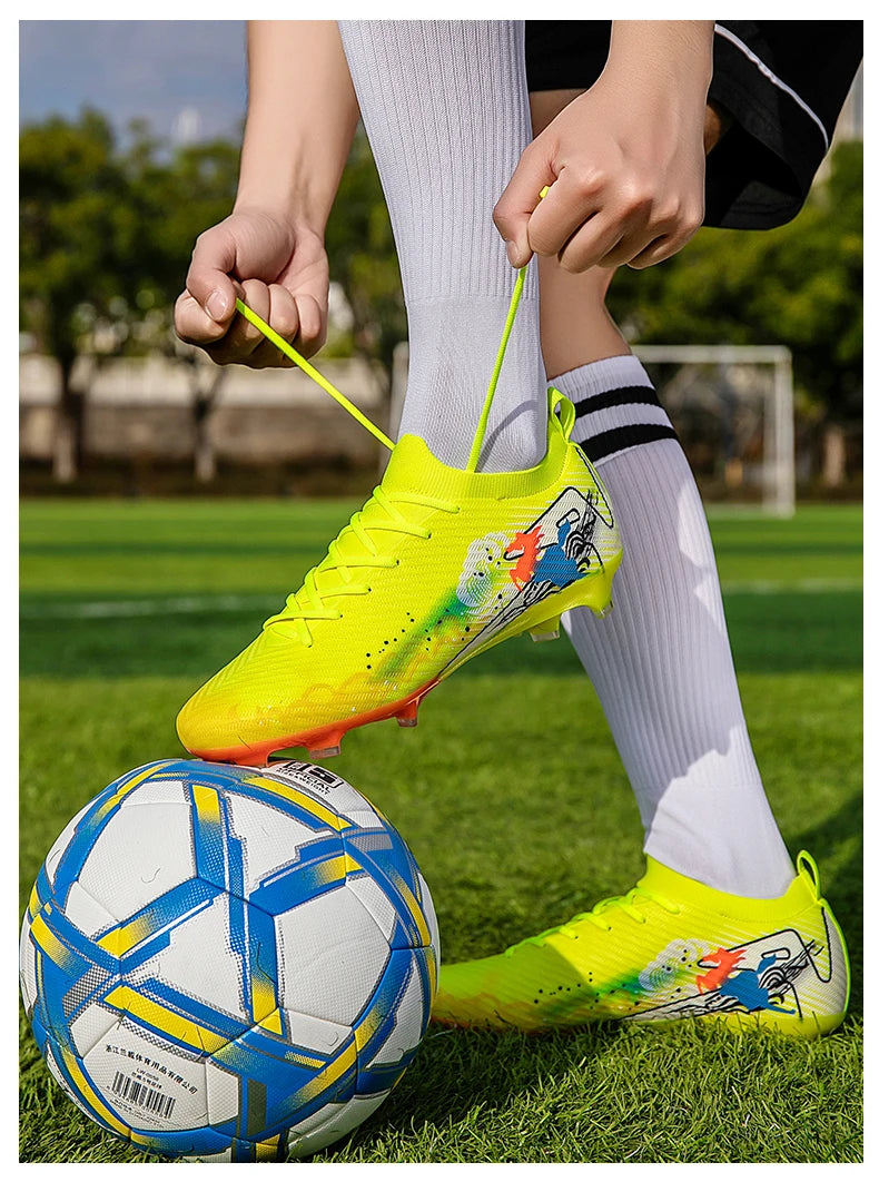 New Men Soccer Shoes Grass Ultralight Sport Comfortable Adult Non-Slip Football Boots Outdoor Cleats Sport Futsal Training Match