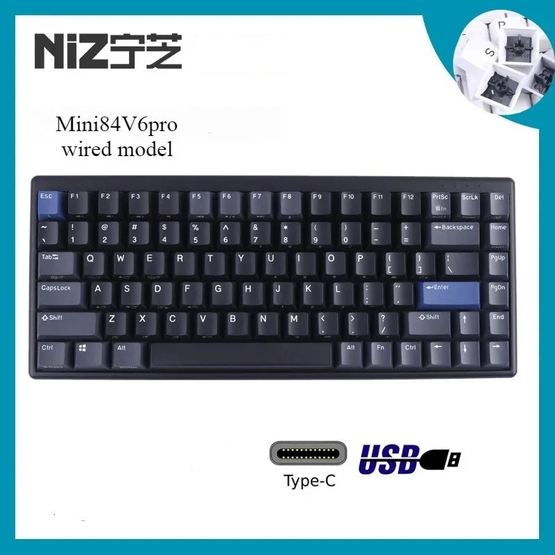 8000Hz Gaming NIZ Mini84 v6 Pro Silent Keyboard Topre Programmable 1ms DRT Capacitive Keyboard 35g 45g Mini 84 X99 S104