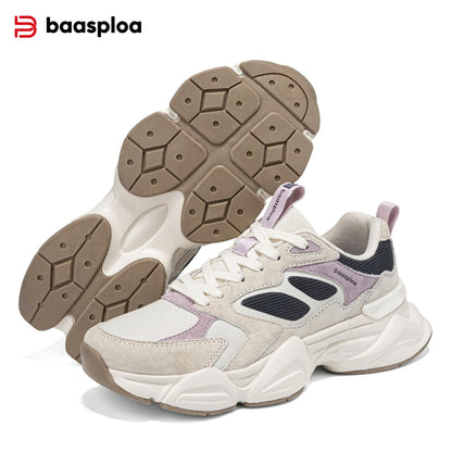 Baasploa Women Running Sneakers Brand Mesh Breathable Comfort Walking Shoes Outdoor Anti-slip Female Casual Jogging Sports Shoes