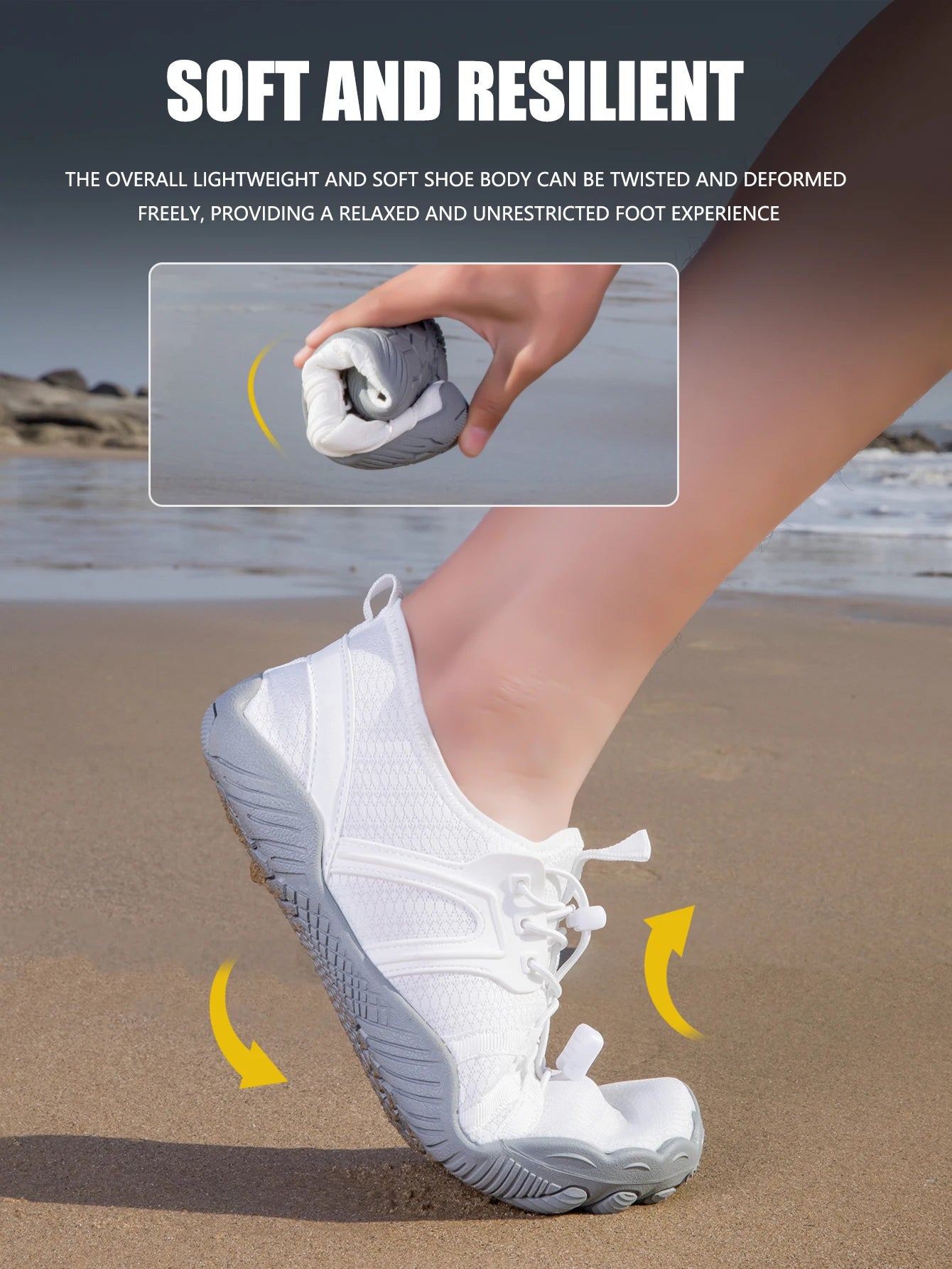 Summer Unisex Swimming Shoes Outdoor Beach Sandals Water Sports Five-Finger Upstream Shoes Quick-Drying And Non-Slip