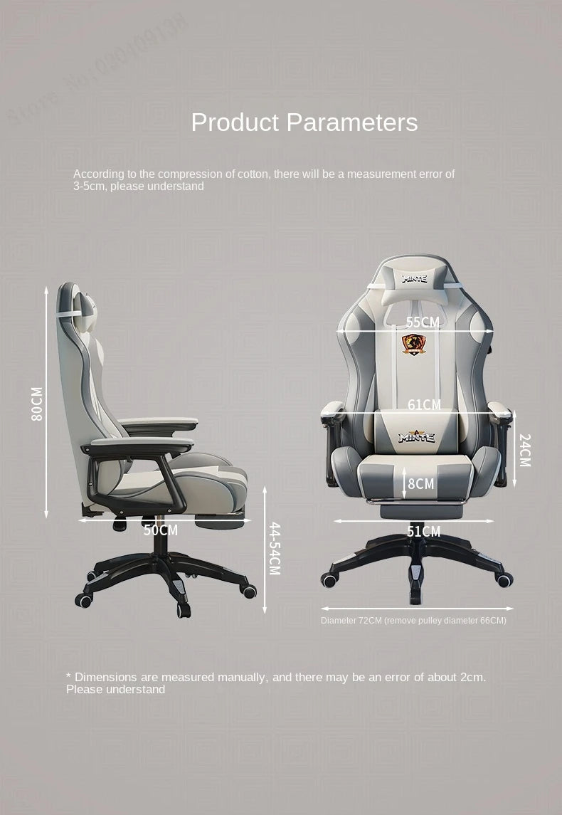 2024 New Modern Computer Office Chair Home Comfortable Dormitory Study Anchor Gaming Swivel Backrest Sofa Lifting Chair