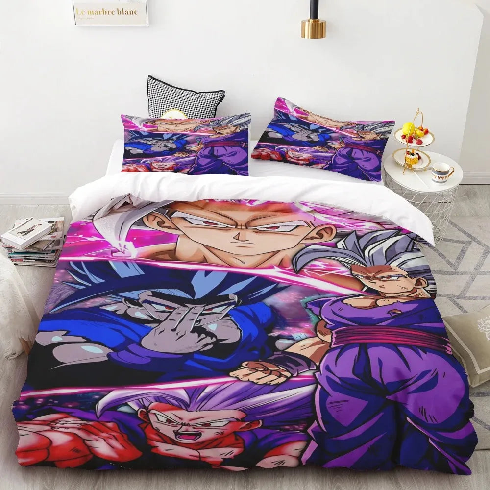 Goku Duvet Cover Set Dragon Ball Teens Bedding Set Quilt Cover for Children Boys Best Gifts Queen King Bedroom Decor