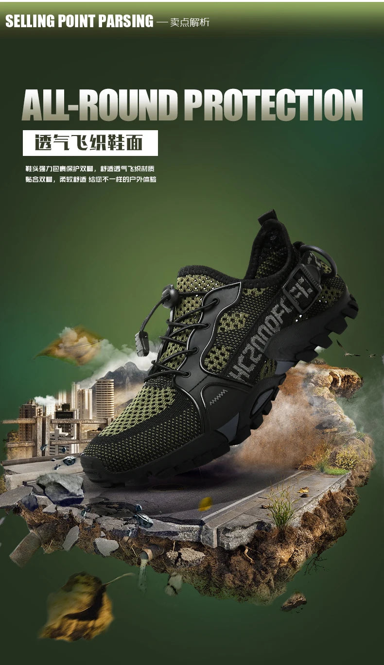 New Men's Outdoor Leisure Hiking Shoes Women's Beach Shoes Wading Shoes Couples Quick-Drying Rock Climbing Sneakers 36-47#