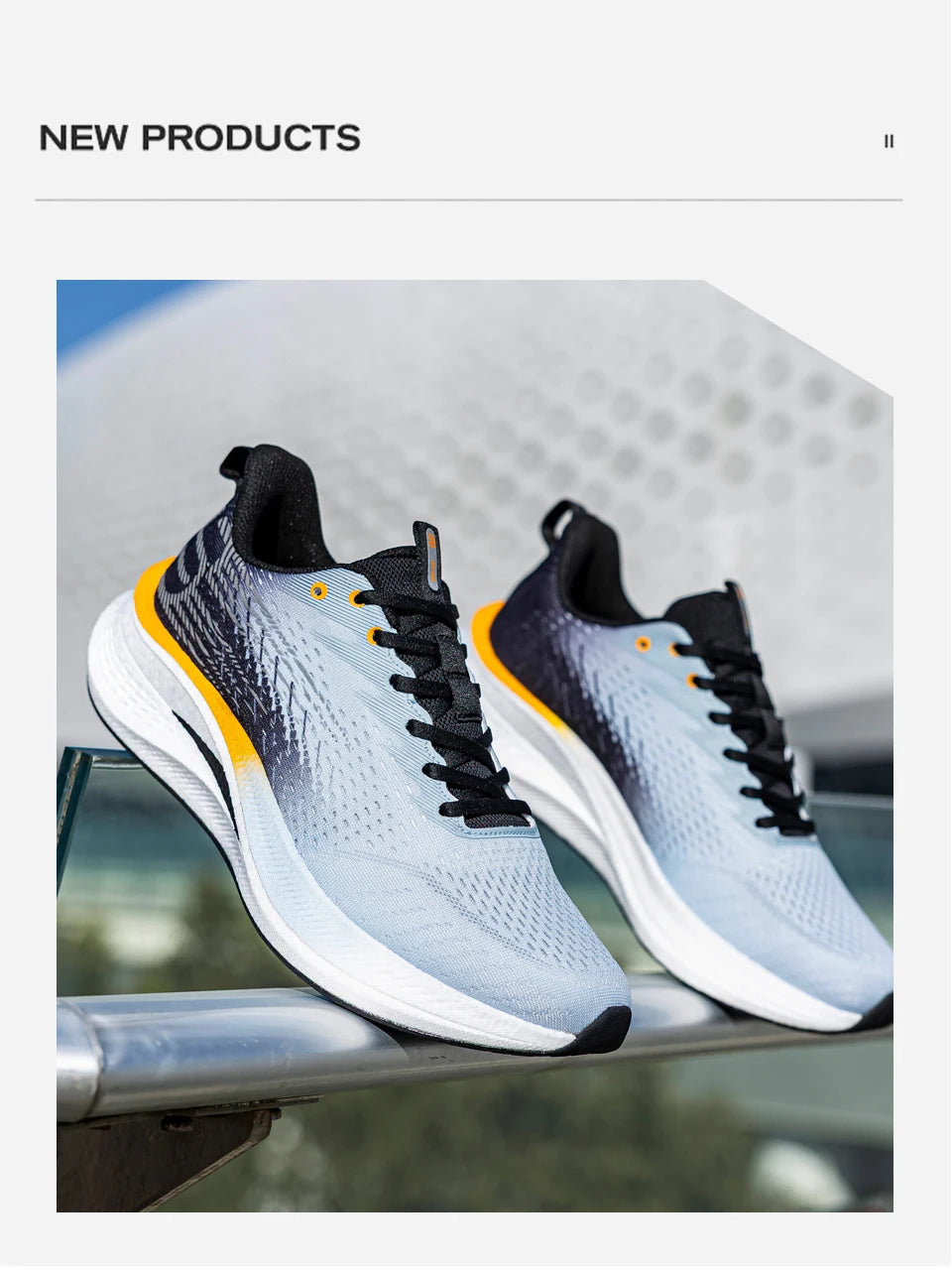 Baasploa Men Jogging Sports Shoes Carbon Plate Professional Cushioning Sneakers Male Outdoor Breathable Non Slip Running Shoes