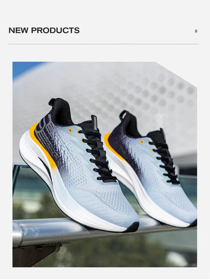 Baasploa Men Jogging Sports Shoes Carbon Plate Professional Cushioning Sneakers Male Outdoor Breathable Non Slip Running Shoes