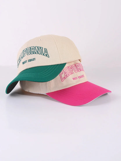 Unisex-baseballkepsar med broderade bokstäver, tvättbara, för vår och höst, justerbara fritidskepsar för utomhusbruk, solskyddskepsar för barn