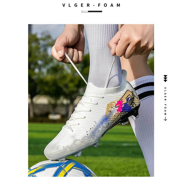New Men Soccer Shoes Grass Ultralight Sport Comfortable Adult Non-Slip Football Boots Outdoor Cleats Sport Futsal Training Match