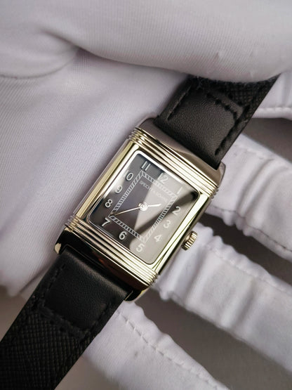 Specht&Söhne Reversible Square Watch Ronda Quartz Movt Stainless Steel Case Sapphire Crystal Flip Design Mens Fashion Wristwatch