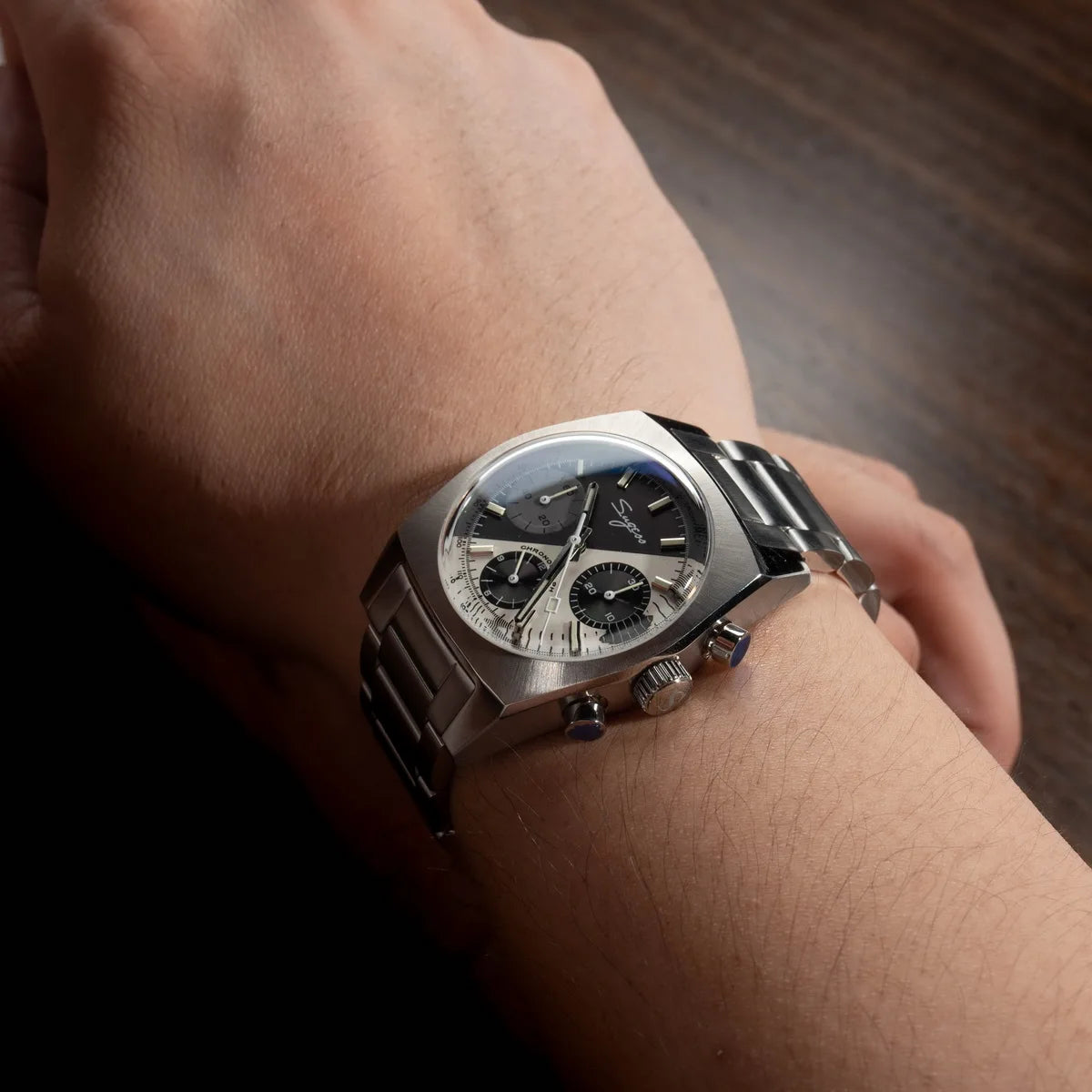 Sugess S419 Series 37mm Original Swanneck Movement Chronograph Master Mens Watch Mechanical Wristwatch Dome Sapphire Crystal New