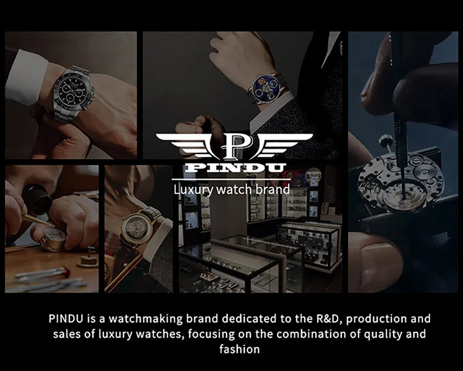 2025 PINDU Design Men Wristwatches Top Brand Luxury Robot Astronaut Space Series Watch Men Sapphire Luminous Waterproof Watches