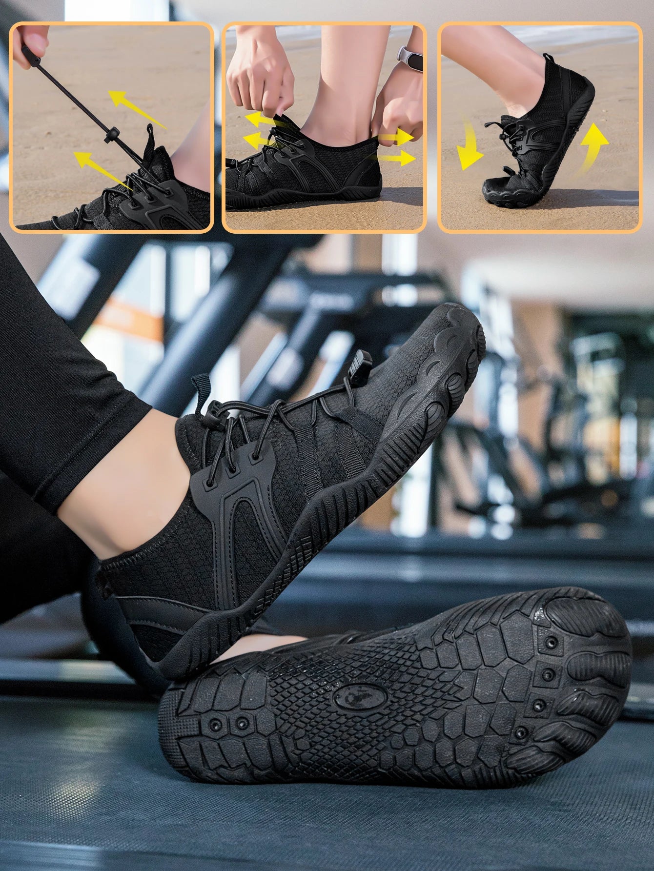 Summer Unisex Swimming Shoes Outdoor Beach Sandals Water Sports Five-Finger Upstream Shoes Quick-Drying And Non-Slip