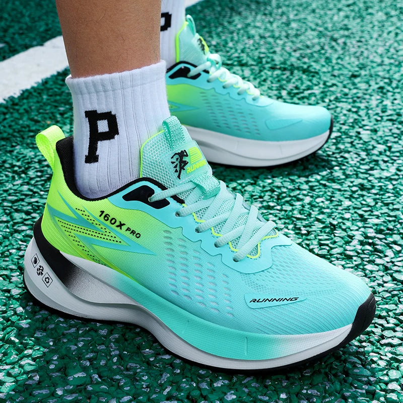Brand Men's Carbon Plate Running Shoes Soft Cushion Shock Absorbing Sports Shoes Unisex Sneakers Light Anti-Slip Training Shoes