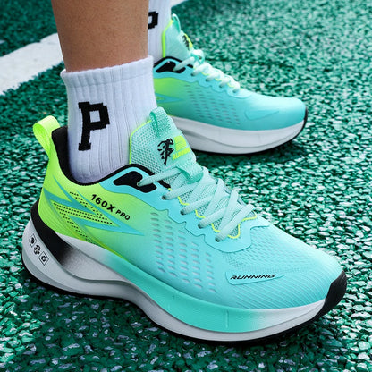 Brand Men's Carbon Plate Running Shoes Soft Cushion Shock Absorbing Sports Shoes Unisex Sneakers Light Anti-Slip Training Shoes
