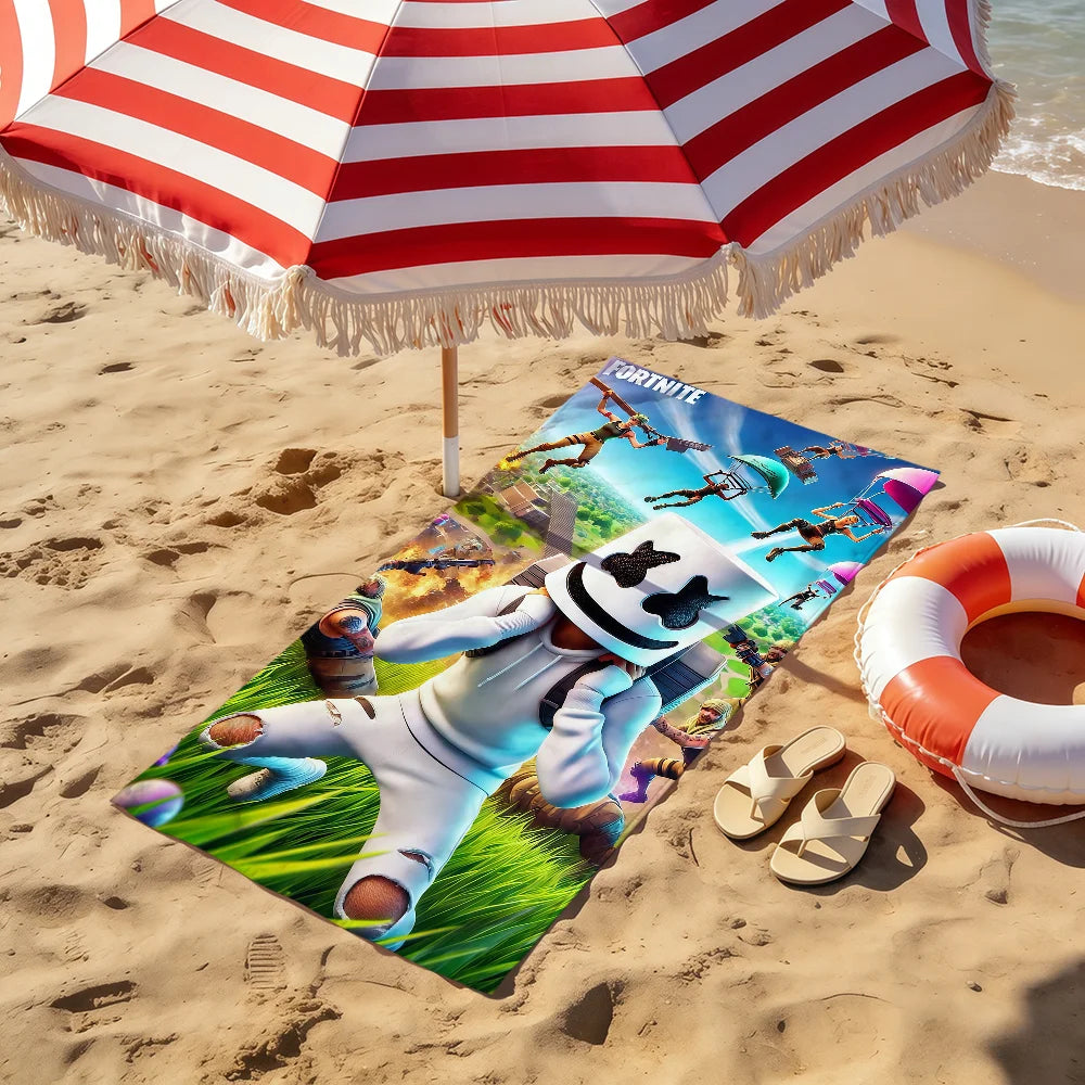 game art funny F-Fortnite Towel soft Beach Towels Trip swim Pool bathing Towel Gym Spa home Decor Gift Holiday