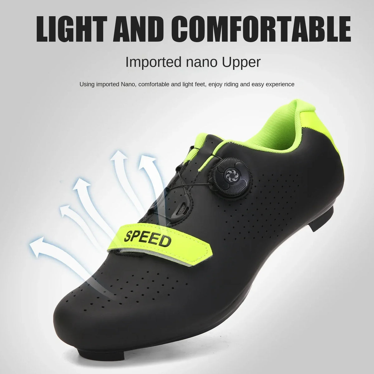Professional New Sneakers Men Ultralight Double Buckles Cycling Shoes MTB Luminous Road Bike Shoes