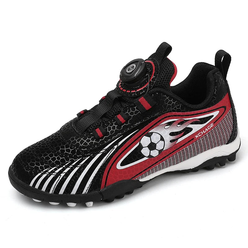 Children's Rotating Buckle Sneaker Students Competition Training Football Shoes Fashionable Lightweight Anti slip Footwear