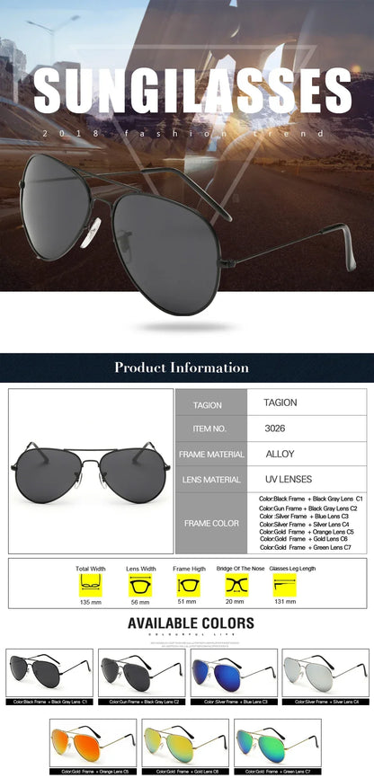 Sunmmer Polarized Sun Glasses Men Women Fashion Luxury Pilot Sunglasses Male UV400 Sunlight Proof Eyewear Female Versatile 3026