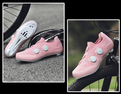 Cycling shoes road bike unisex, HsYixin breathable SPD self-locking non-slip racing road bike shoes flat MTB bicycle sneakers