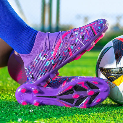 Professional Football Boots Men Breathable Mesh Soccer Cleats Anti Skid Fast Sneakers Fashion Artificial Grass Male Soccer Shoes