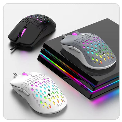 OnePlus G701 Wired Gaming Mouse, 6-Button Honeycomb RGB Gaming Mouse for PC, Ergonomic USB Wired Gaming Mouse for Windows, macOS & Office Use