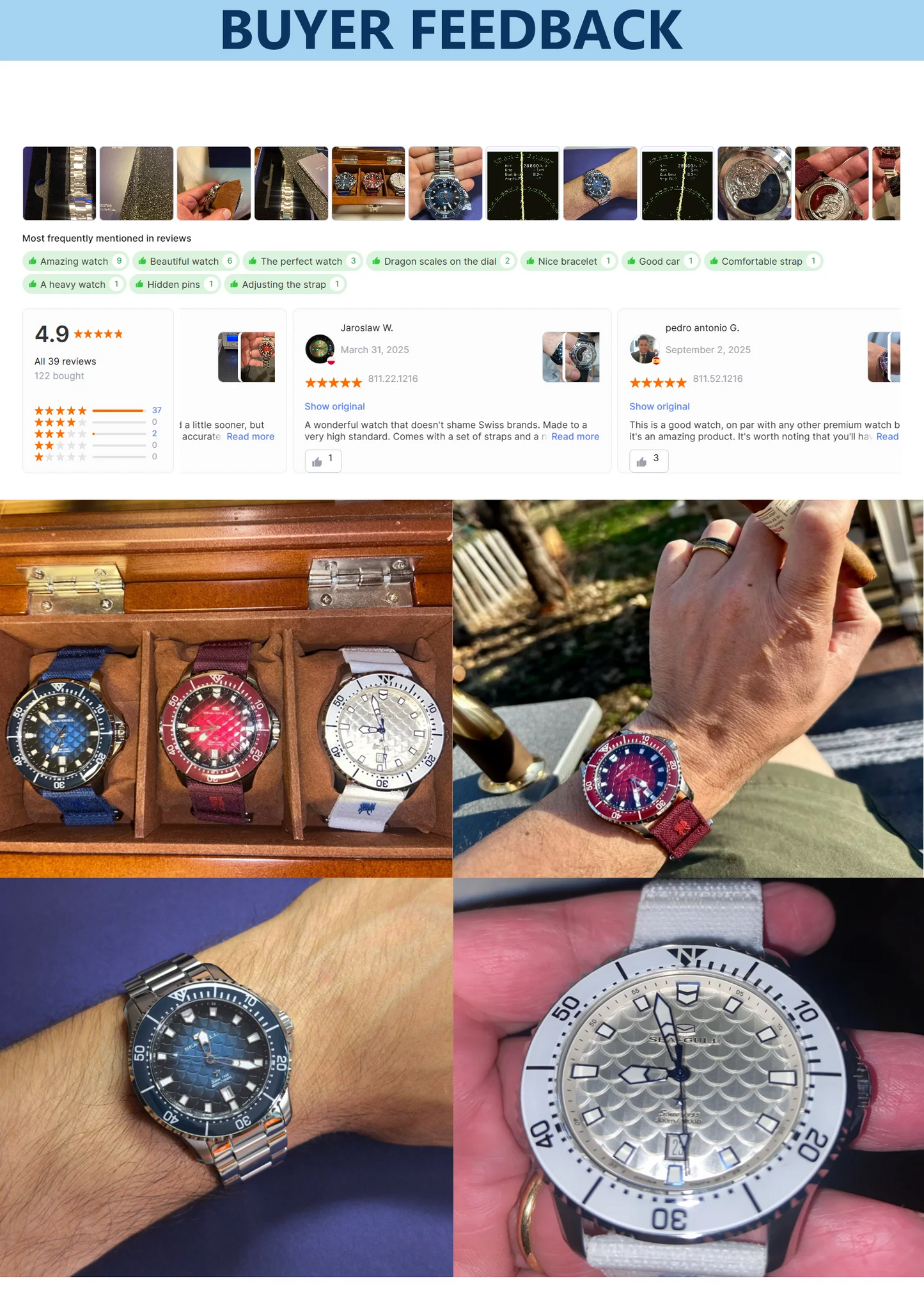 Seagull King of the Dragon Men's Watches Automatic Mechanical Watch Sports Diver 300M Waterproof Wristwatch Luxury 2024 New 1216