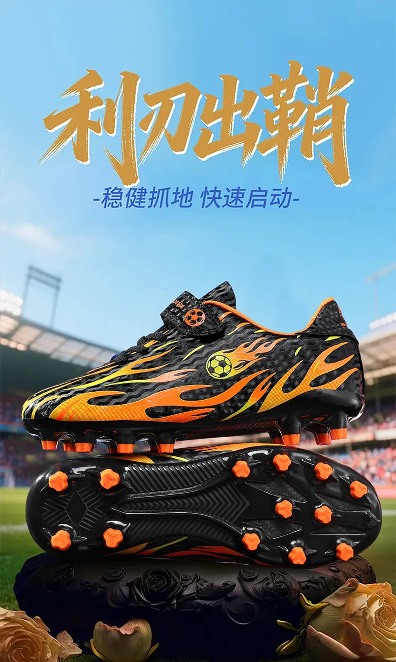 Children's Soccer Shoes Lightweight Football Sneakers Kids Sports Shoes Outdoor Non-Slip Futsal Shoes Boys Girls Training Shoes