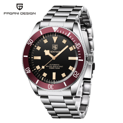 BENYAR Men's Watches Mechanical Automatic Watch BB58 Sport Watch For Men 2026 Stainless Steel Waterproof Business Luminous Clock