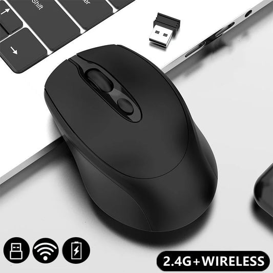 Bluetooth-kompatibilis vezeték nélküli egér 2.4G újratölthető vezeték nélküli számítógépes egér, USB-s, csendes gamer egér PC-hez, laptophoz, MacBookhoz és tablethez