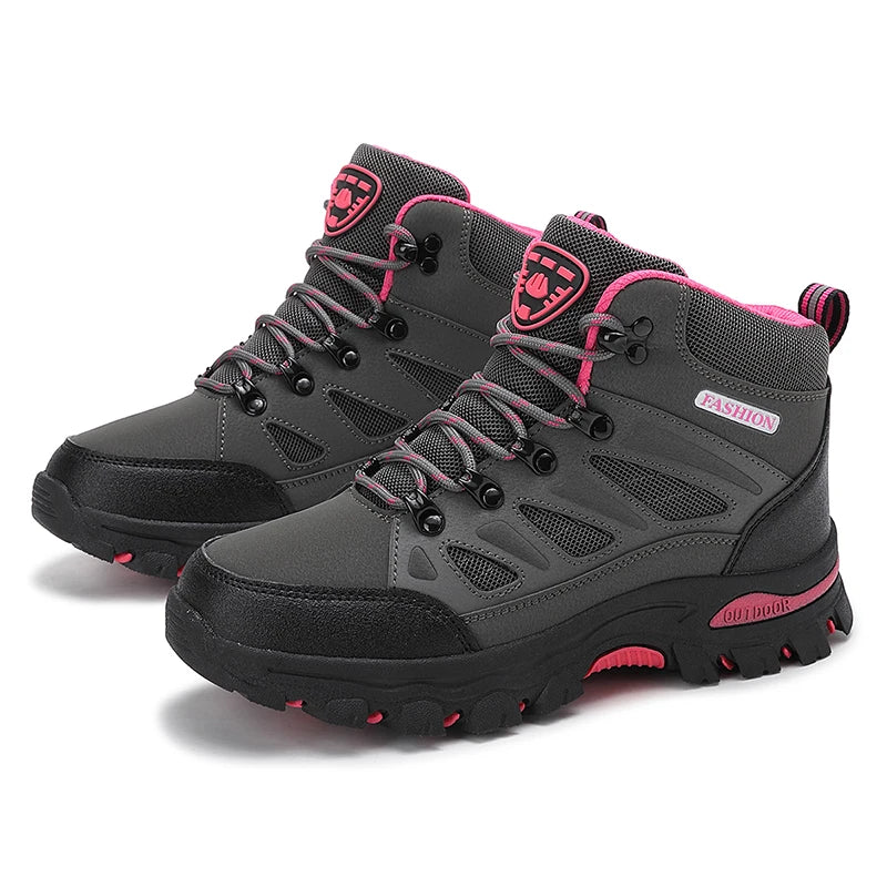 Women's Outdoor Hiking Shoes Waterproof Trekking Camping Trail Boots Non-Slip Durable Mountain Climbing Shoes Women Ankle Boots