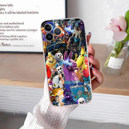 F-Fortnites-Cools maska za telefon za iPhone 17 16 15 14 13 12 11 Pro Max Plus, mekana navlaka, personalizirani DIY