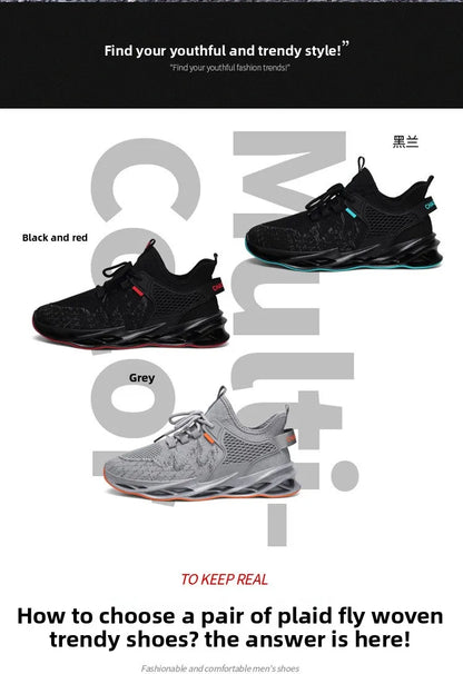Men's Comfortable Running Shoes Breathable Sporty Casual Versatile Heightening Dad Shoes Autumn New Arrival Low Cut Sneakers