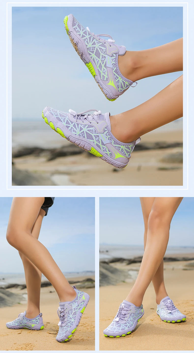 Men Wading Shoes Barefoot Quick-Drying Beach Shoes Outdoor Non-Slip Upstream Swimming Diving Shoes Women Water Sports Shoes